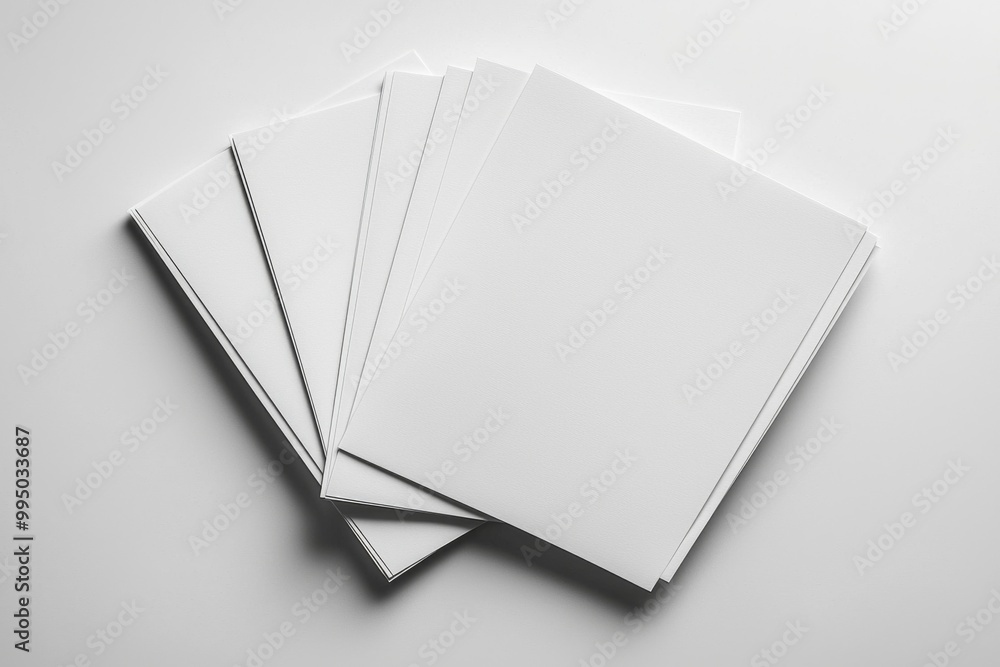 Blank A4 Stacked Paper Mockup isolated created with Generative AI Blank A4 Stacked Paper Mockup isolated created with Generative AI