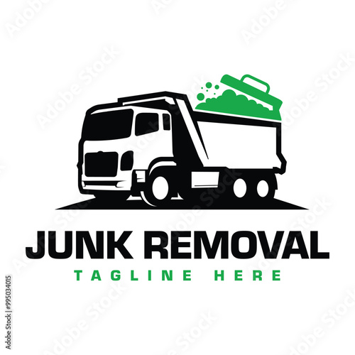 Junk removal logo design template. Suitable for Recycling or trash removal business.