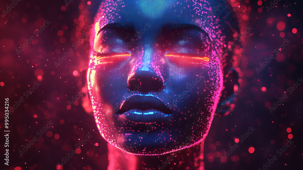 Artificial Intelligence and Virtual Reality concept. Artificial Intelligence and Virtual Reality concept.