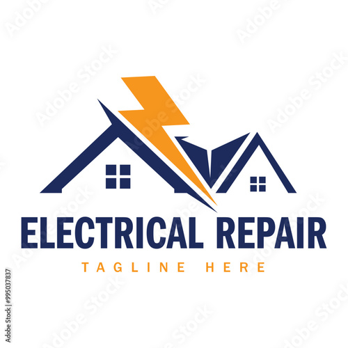 House electrical repair logo template.