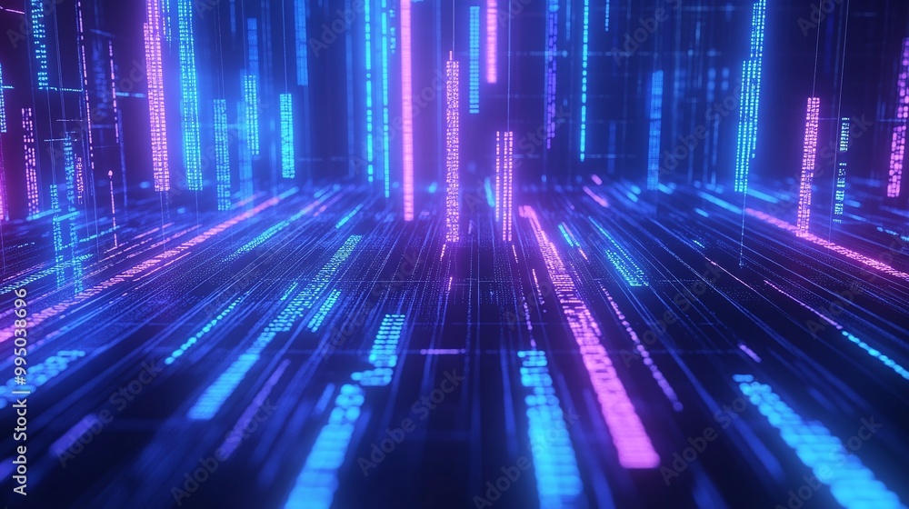 Futuristic abstract background with bright neon lines and patterns, creating a sense of depth and movement. Futuristic abstract background with bright neon lines and patterns, creating a sense of depth and movement.