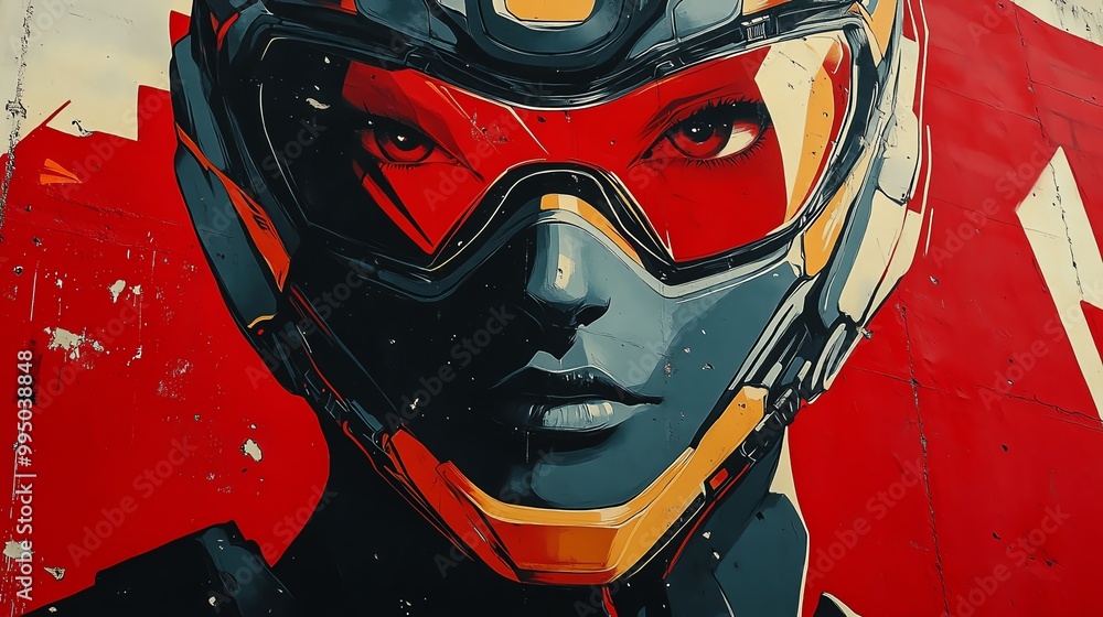 Futuristic character design with vibrant colors and dynamic expression Futuristic character design with vibrant colors and dynamic expression