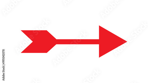 Wallpaper Mural red arrow isolated on white Torontodigital.ca