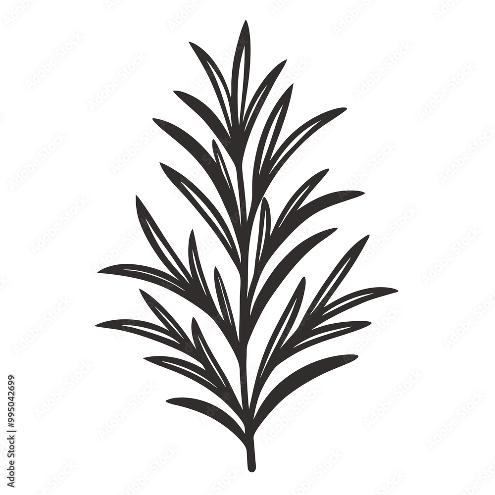 Rosemary icon Silhouette line art vector illustration
Rosemary icon Silhouette line art vector illustration