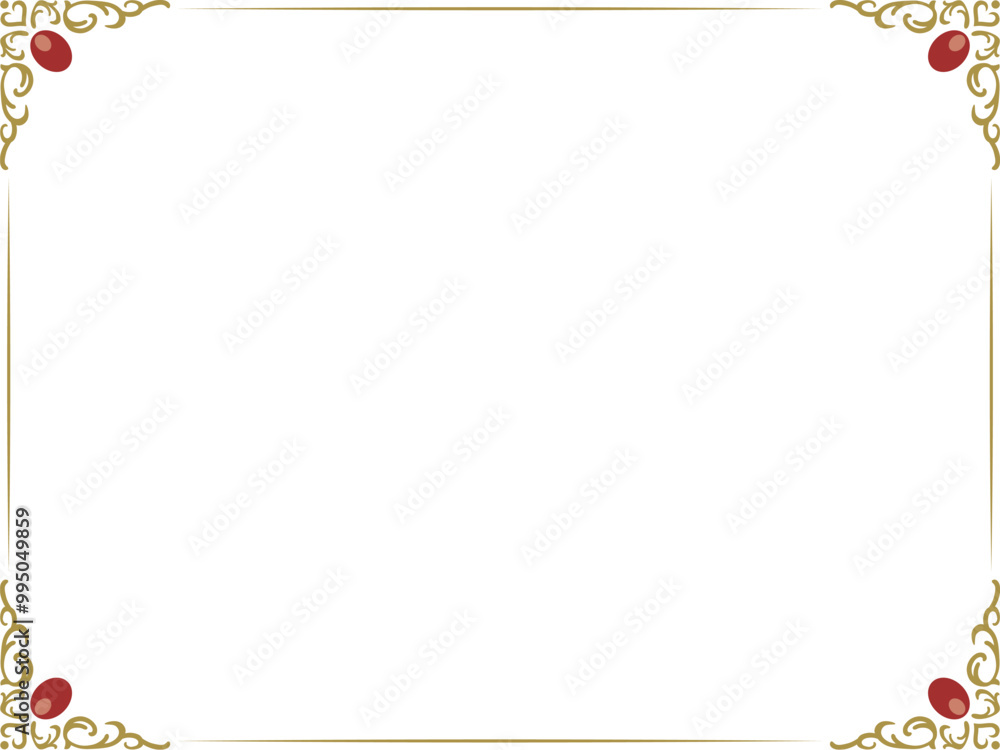 Naklejka premium 豪華なクラシカルフレーム〜ゴールド〜