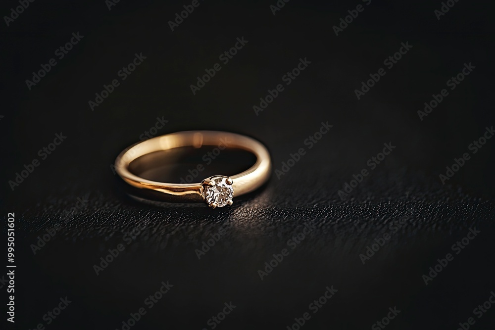Close-up shot of a wedding ring placed against a black background, emphasizing elegance and highlighting the timeless beauty of marriage .generative ai Close-up shot of a wedding ring placed against a black background, emphasizing elegance and highlighting the timeless beauty of marriage .generative ai
