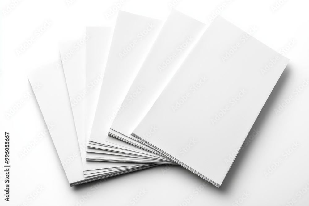 Blank A4 Stacked Paper Mockup isolated created with Generative AI Blank A4 Stacked Paper Mockup isolated created with Generative AI