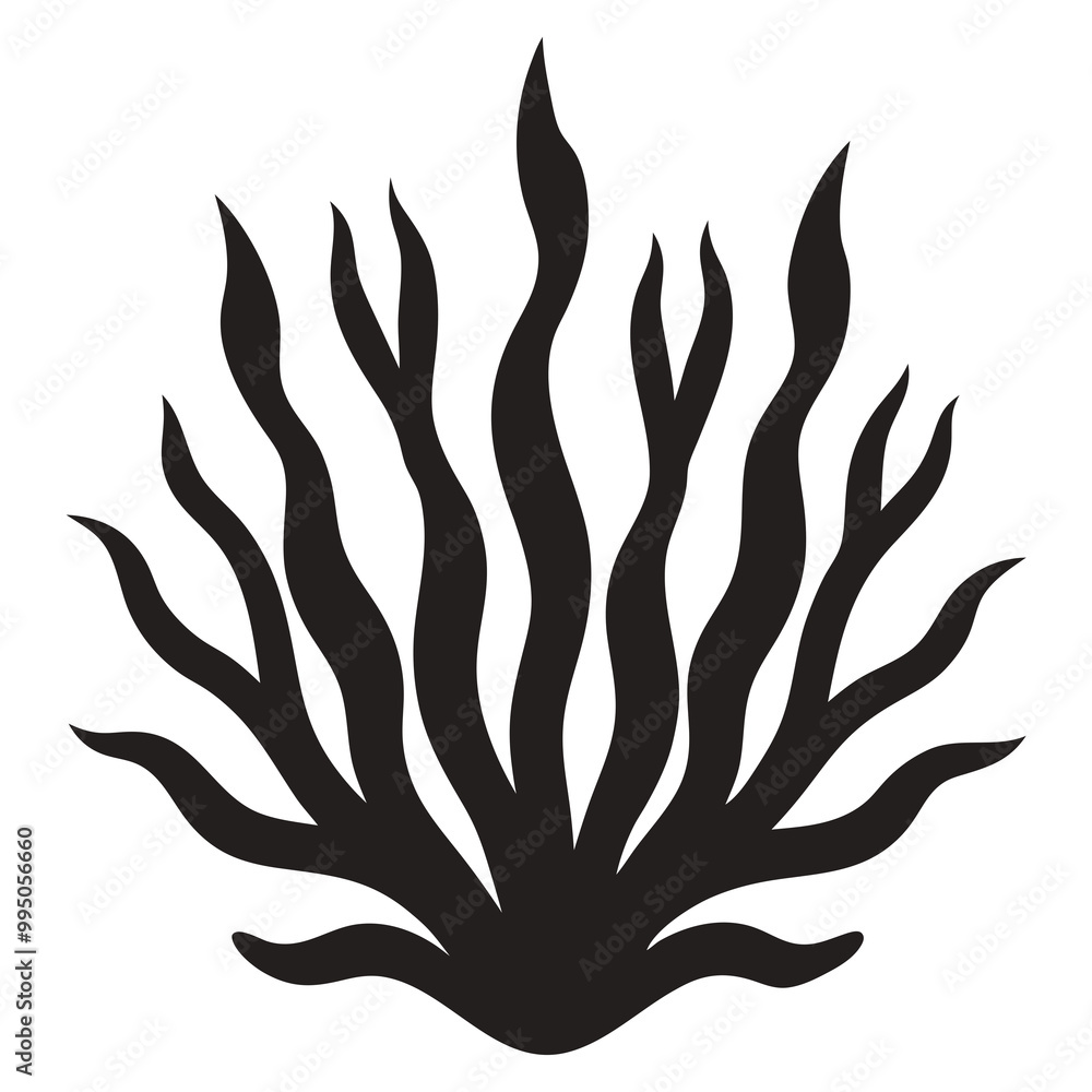 Seaweed icon silhouette vector illustration line art
Seaweed icon silhouette vector illustration line art