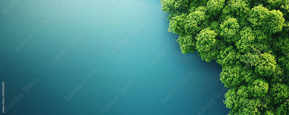 River eco system, water resource management, sustainable environment, 3D illustration