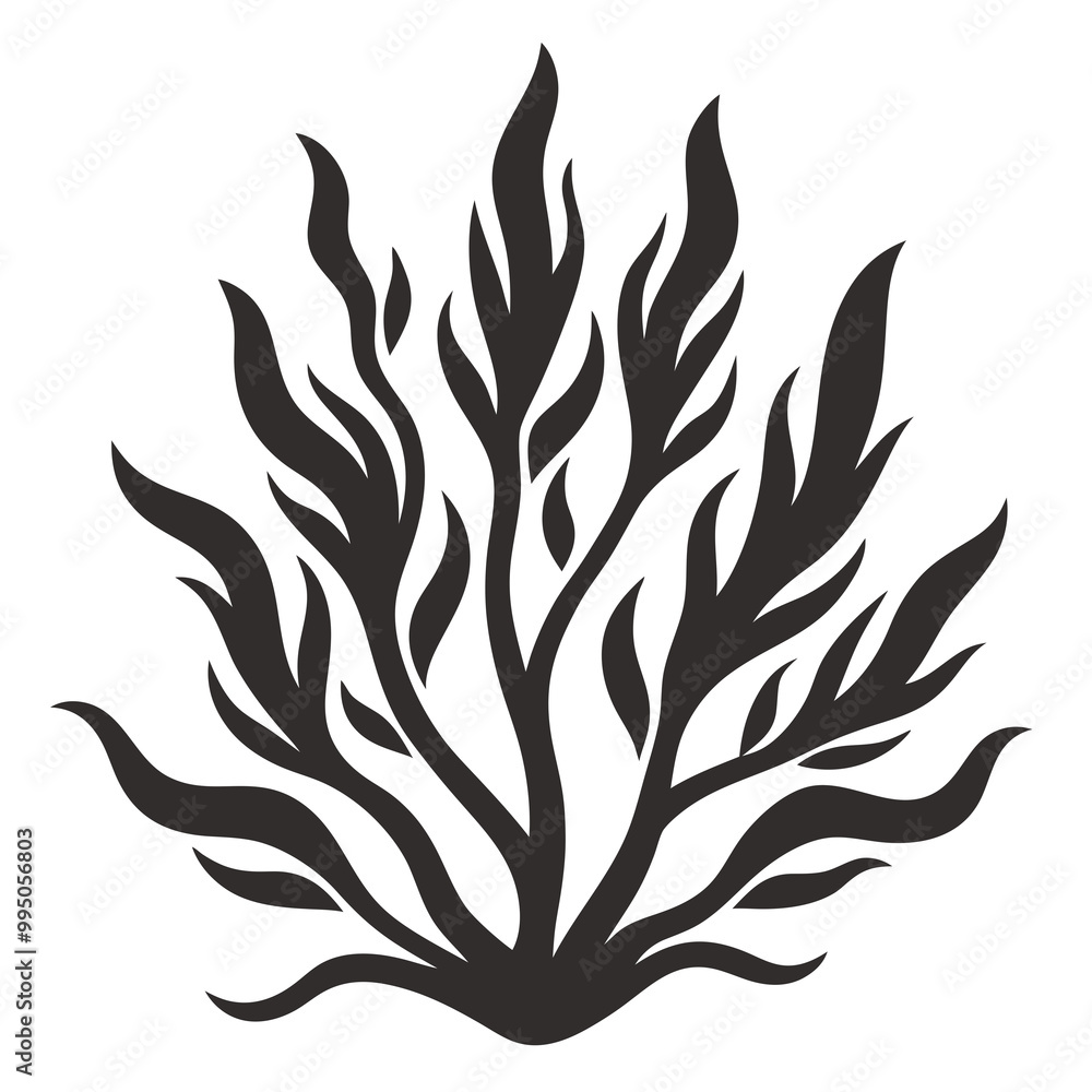 Seaweed icon silhouette vector illustration line art
Seaweed icon silhouette vector illustration line art