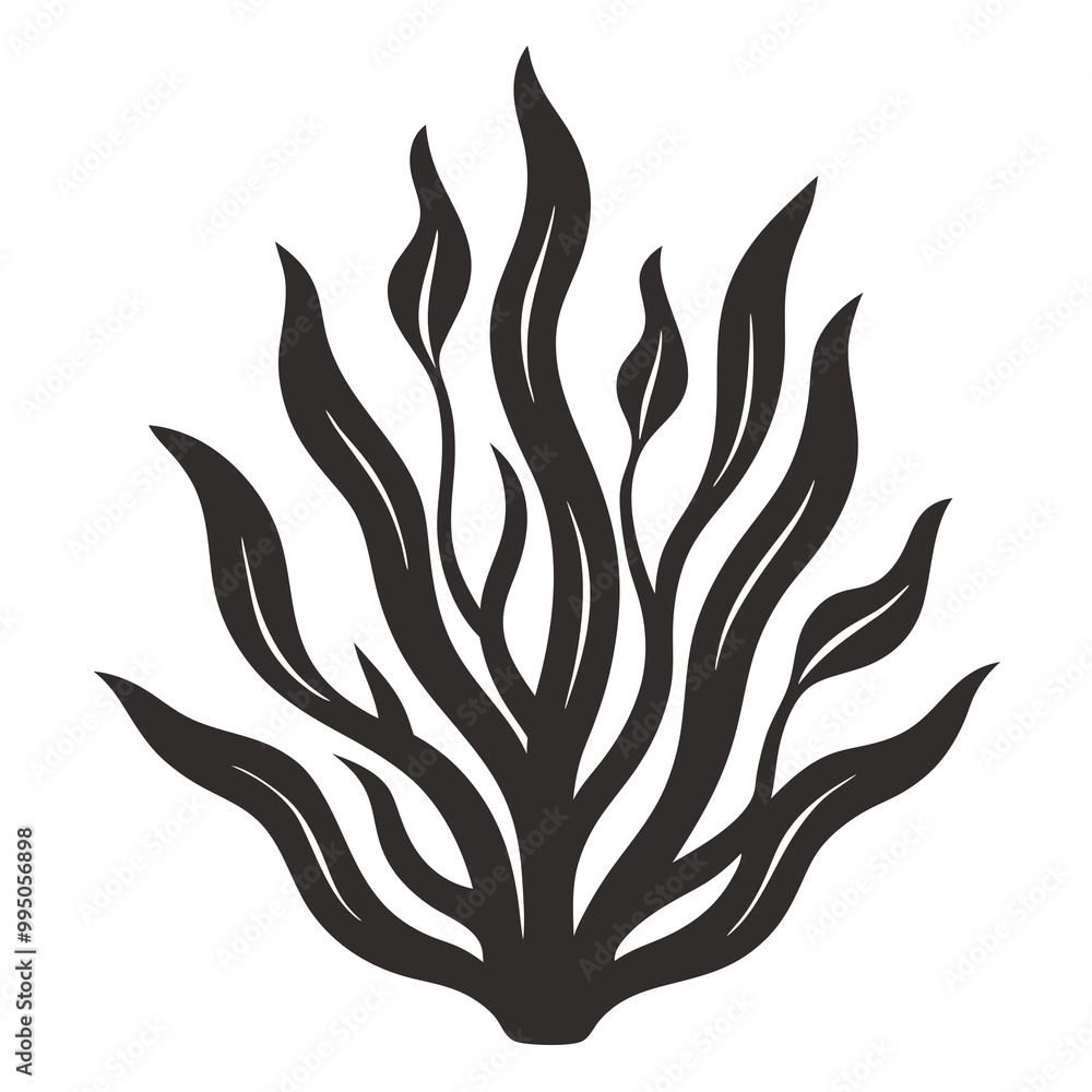 Seaweed icon silhouette vector illustration line art
Seaweed icon silhouette vector illustration line art