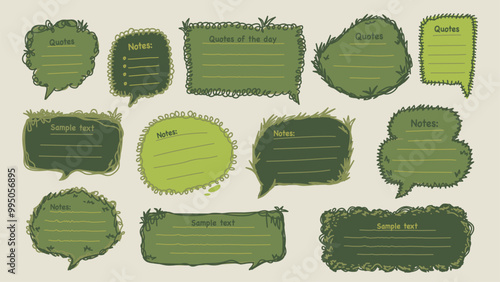 notes design, text box quotes, graphic element nature theme
