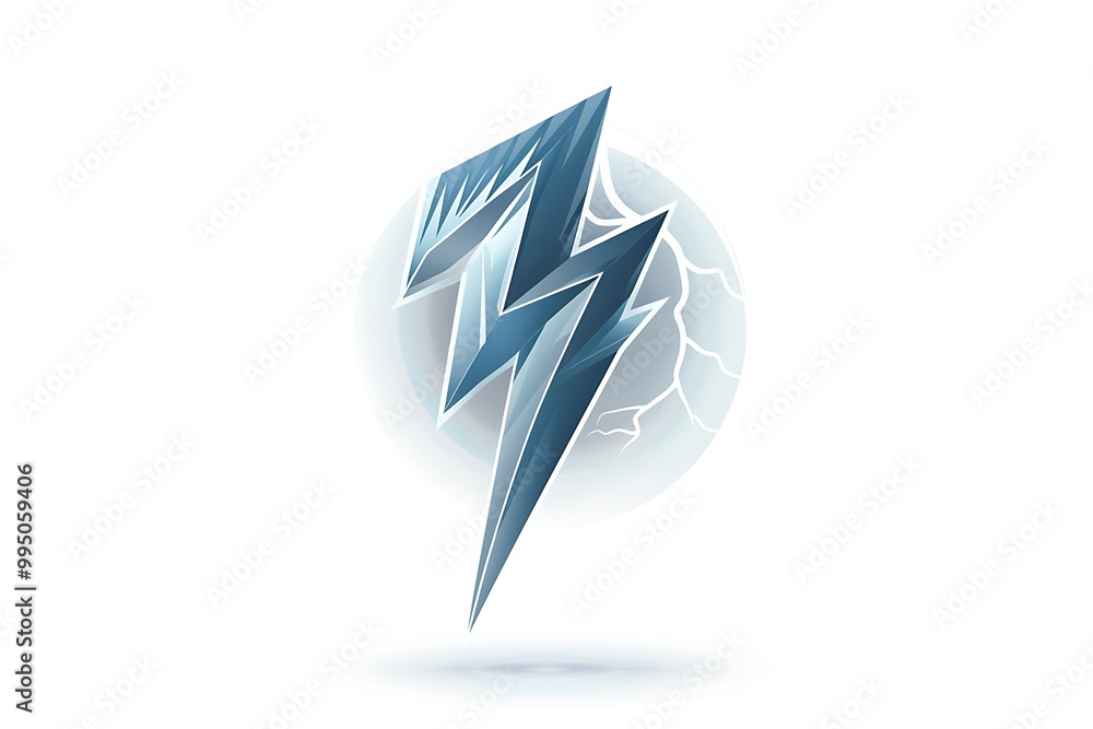 A high-resolution icon of a lightning bolt with detailed shading and modern design placed on a white background A high-resolution icon of a lightning bolt with detailed shading and modern design placed on a white background