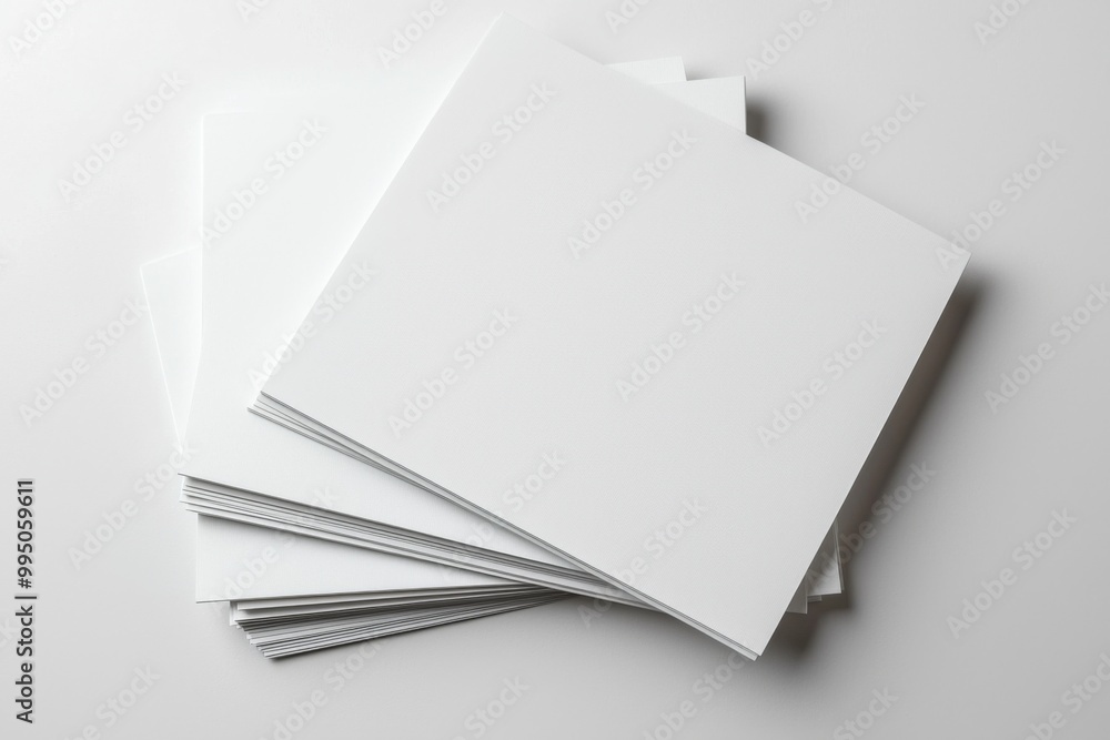Blank A4 Stacked Paper Mockup isolated created with Generative AI Blank A4 Stacked Paper Mockup isolated created with Generative AI