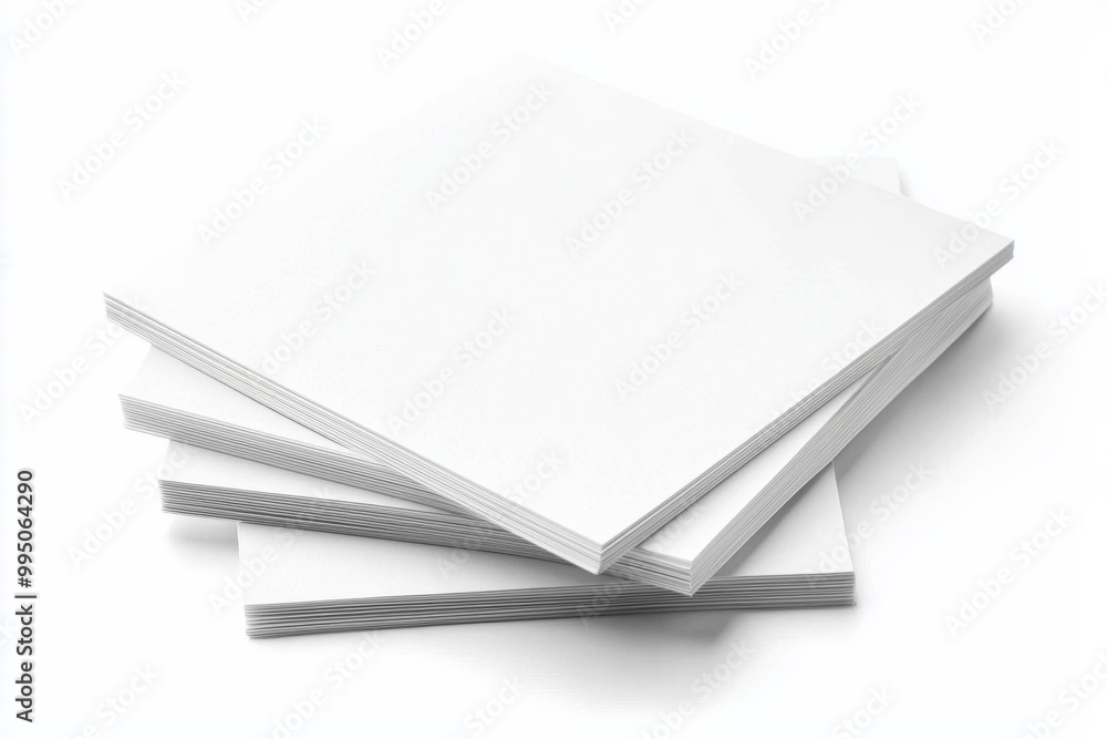 Blank A4 Stacked Paper Mockup isolated created with Generative AI Blank A4 Stacked Paper Mockup isolated created with Generative AI