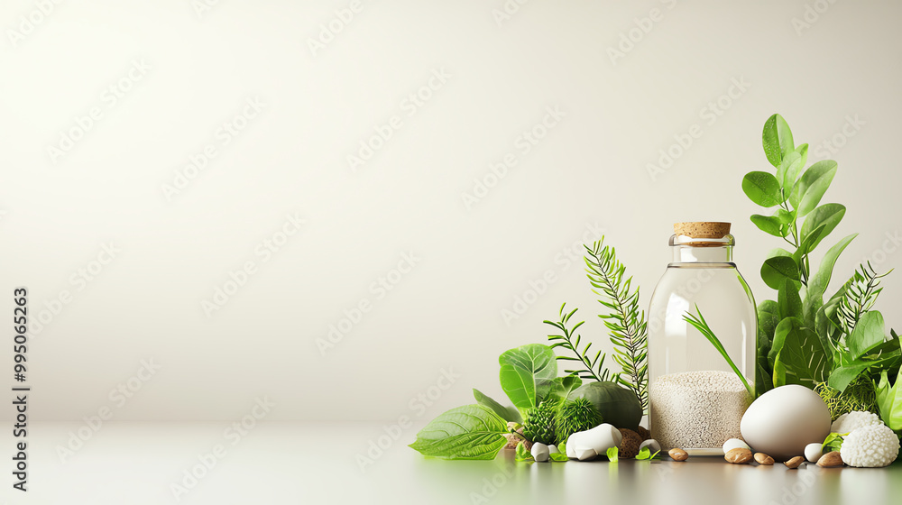 Sustainable farming eco system, environmental management practices, 3D illustration Sustainable farming eco system, environmental management practices, 3D illustration