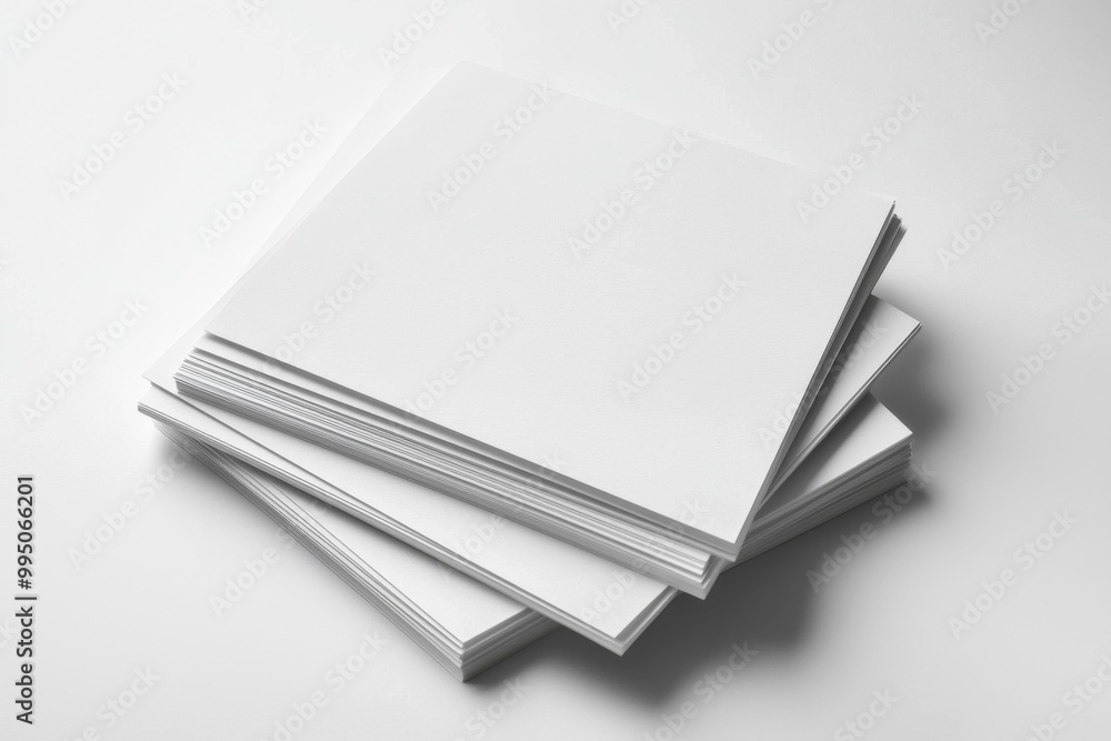 Blank A4 Stacked Paper Mockup isolated created with Generative AI Blank A4 Stacked Paper Mockup isolated created with Generative AI