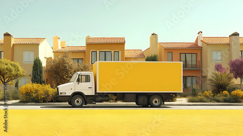 Delivery Truck Parked In Fr...
