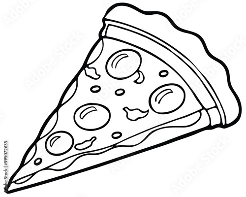 Pizza vector silhouette