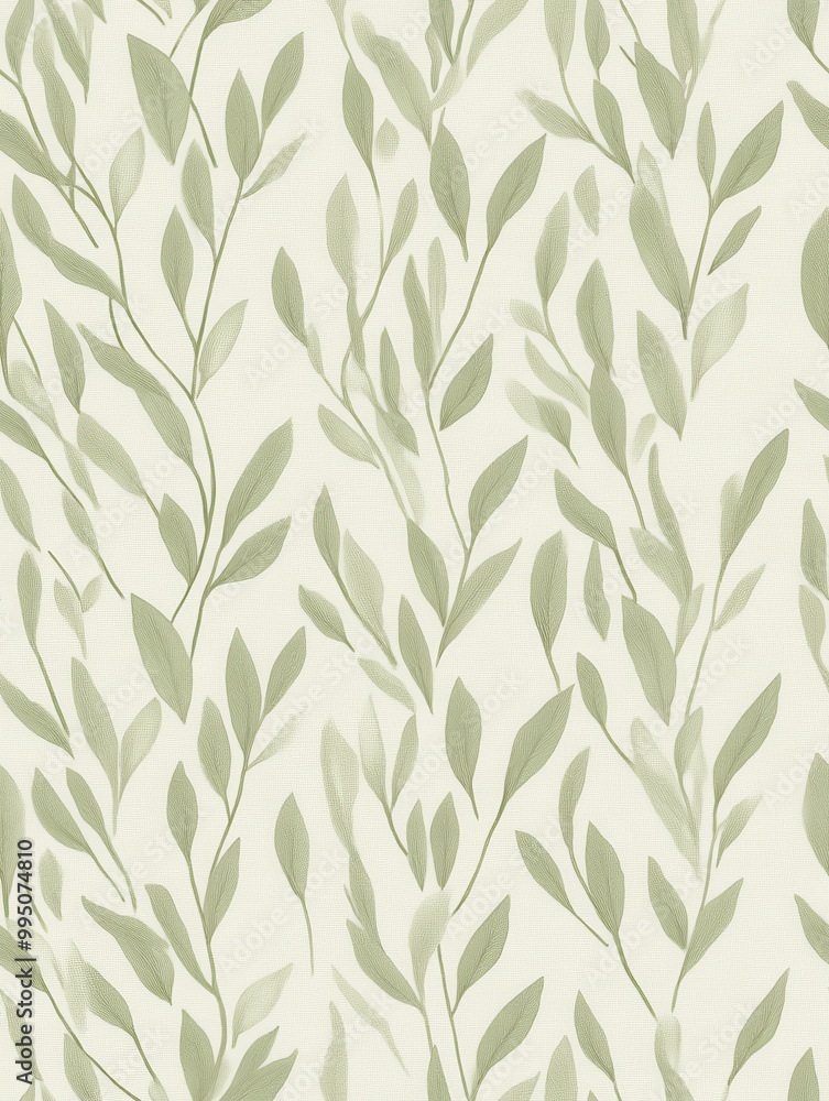 A light-colored fabric with a delicate leafy pattern, perfect for home decor or fashion applications. A light-colored fabric with a delicate leafy pattern, perfect for home decor or fashion applications.