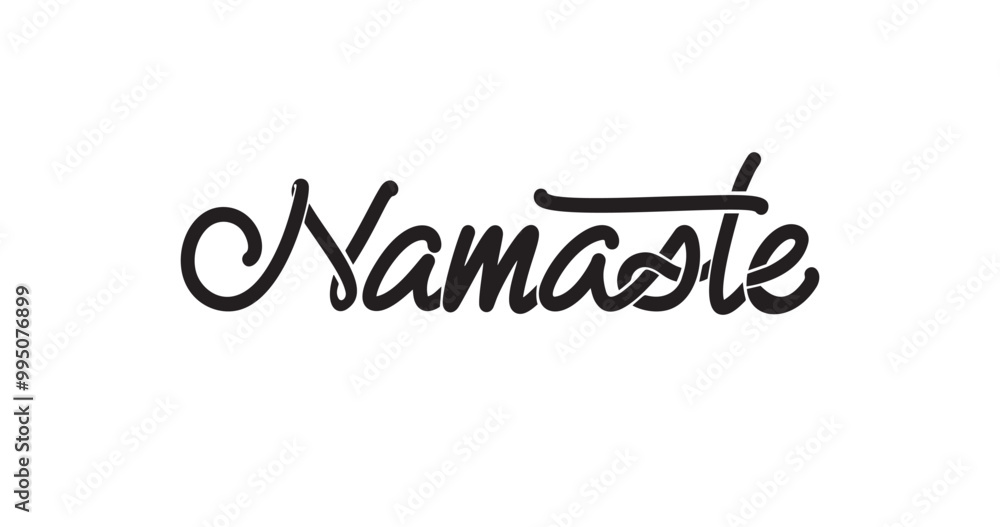 Namaste Handwritten Text Illustration Vector: Beautifully Crafted Design Perfect for Wellness Branding, Yoga Classes, Spiritual Retreats, and Inspiring Social Media Content to Promote Inner Peace Namaste Handwritten Text Illustration Vector: Beautifully Crafted Design Perfect for Wellness Branding, Yoga Classes, Spiritual Retreats, and Inspiring Social Media Content to Promote Inner Peace