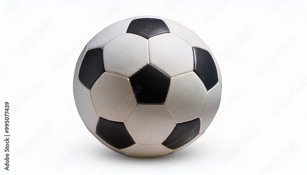 Obraz premium Classic Black and White Soccer Ball Isolated on White Background