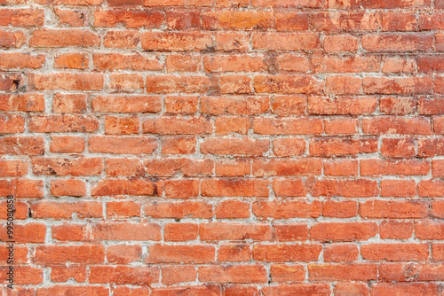 Red brick wall grunge texture background