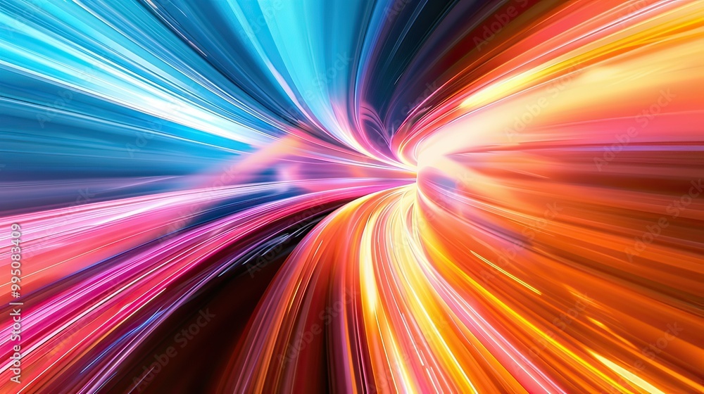 Abstract lines and shapes that convey a sense of speed, using a mix of colors that blend and fade into one another. Abstract lines and shapes that convey a sense of speed, using a mix of colors that blend and fade into one another.