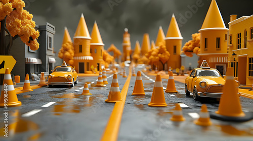 Driving Through a Yellow Ci...