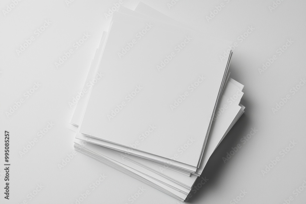 Blank A4 Stacked Paper Mockup isolated created with Generative AI Blank A4 Stacked Paper Mockup isolated created with Generative AI