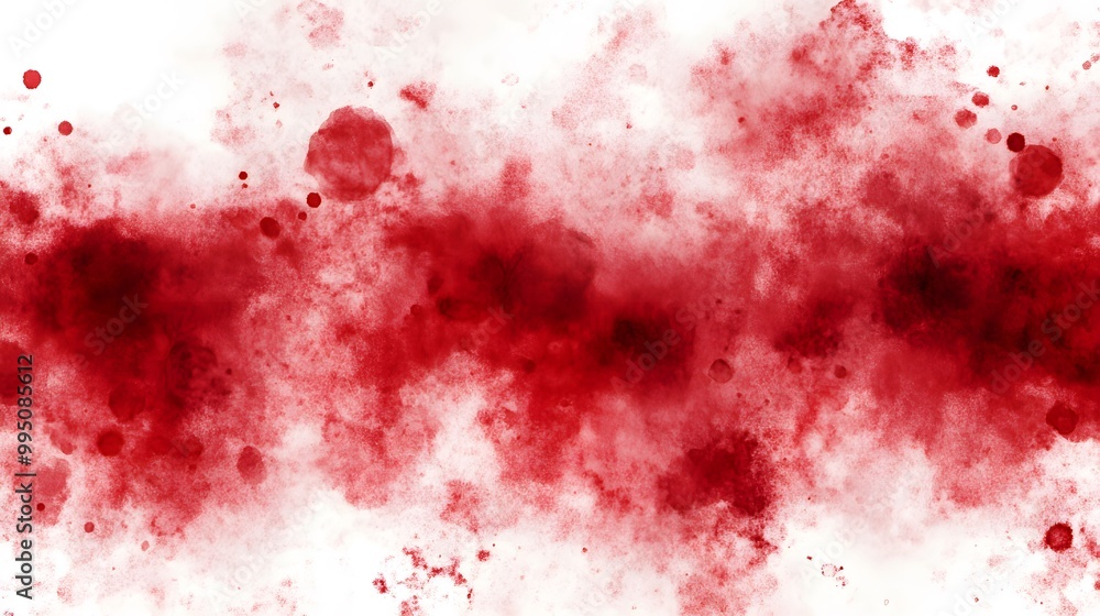 Obraz premium Abstract Red Watercolor Background with Splatter Effect