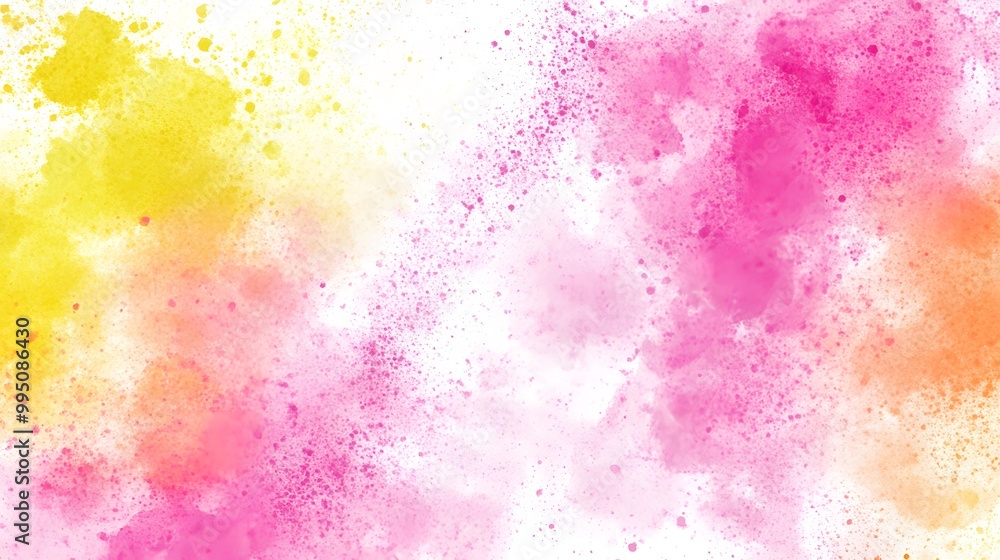 Abstract Watercolor Background with Yellow and Pink Splashes Abstract Watercolor Background with Yellow and Pink Splashes