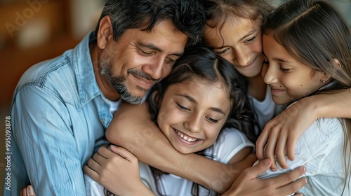 Heartwarming Family Hug 