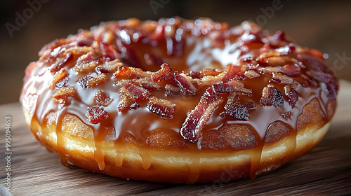 Caramel Glazed Donut Topped...