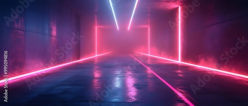 Laser beams holography showcasing the creation of 3D images and virtual environments with precise light manipulation  photography concept with copy space for text