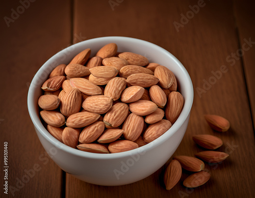 bowl of almonds, almonds in bowl