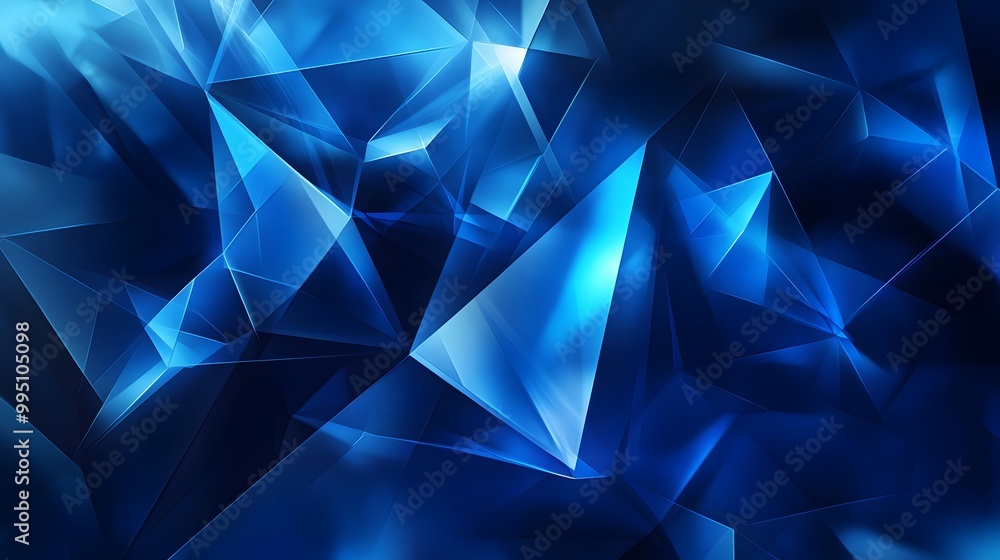 Fototapeta premium blue geometric shape abstract technology background. 