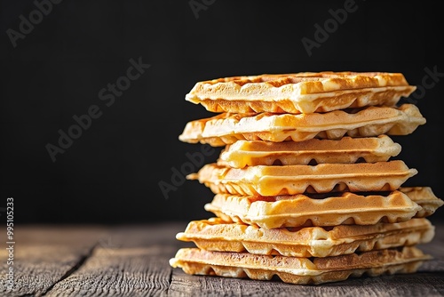 Wallpaper Mural Waffle stack isolated on a backdrop. Generative Ai Torontodigital.ca