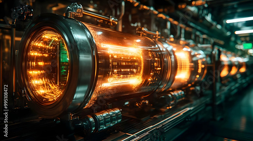 Glowing Tubes of Futuristic Technology