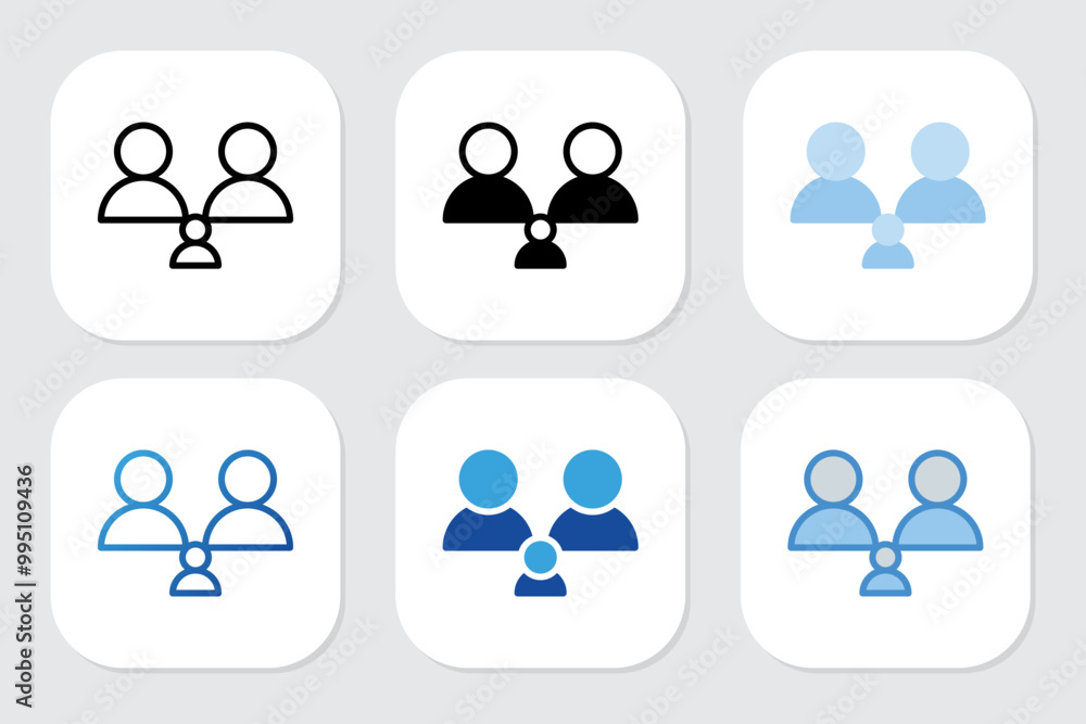 family icons with various design styles family icons with various design styles