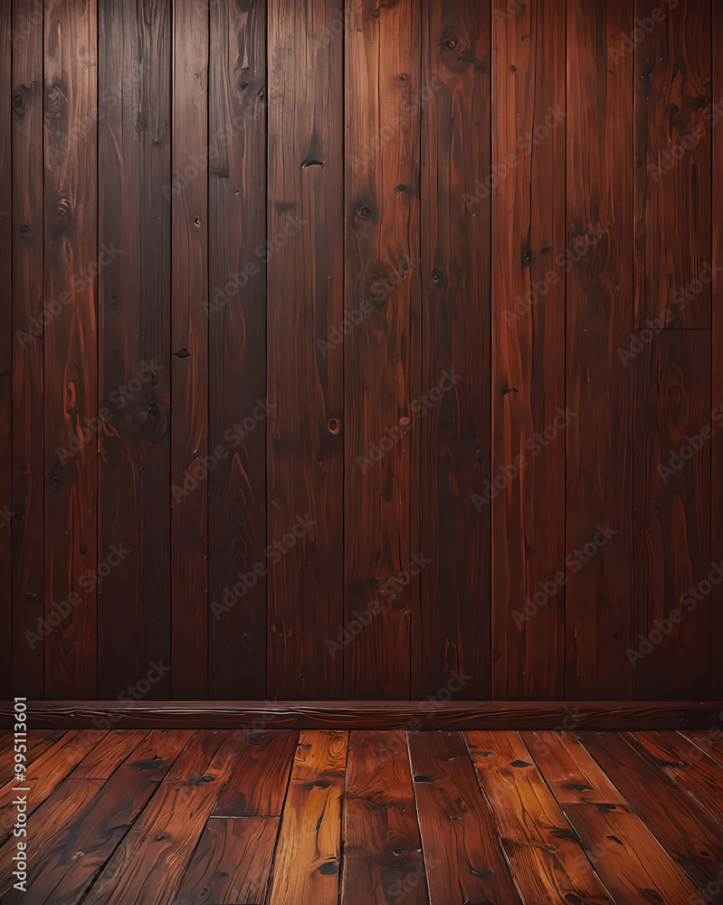 Naklejka premium Warm wood wall background. Graphic for illustration.