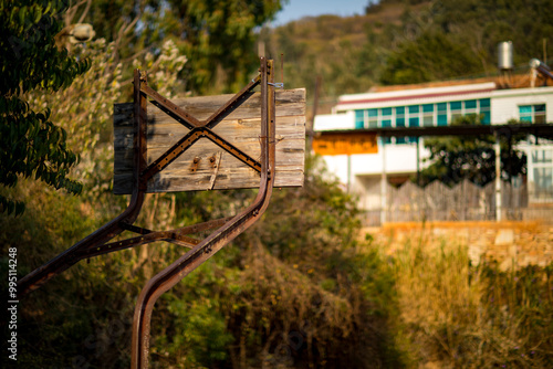 Scenery of the old railway station of Bisezhai in Honghe, Yunnan, China photo