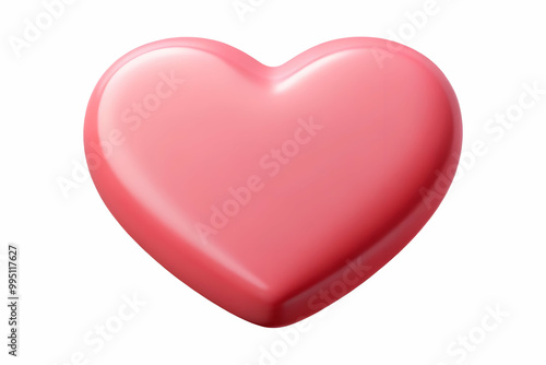 3D Soft Pink Background with Heart Icon - Compassion Message Space for Human Rights Day, Isolated Wide Shot for Text, Symbolizing Dignity