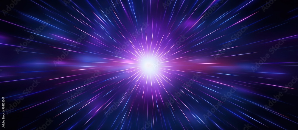 Abstract Cosmic Burst with Neon Rays Abstract Cosmic Burst with Neon Rays