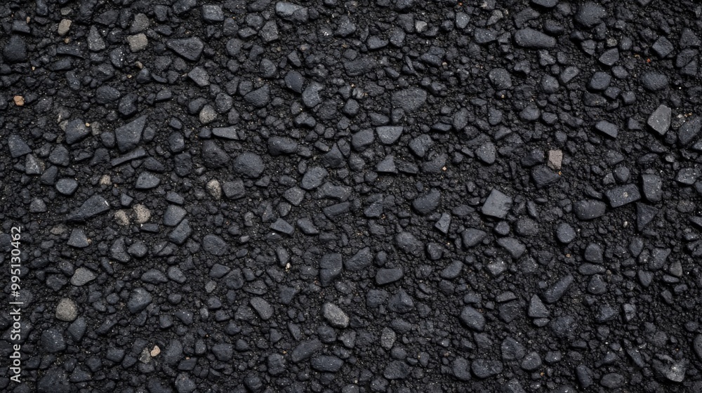 Close-up view of textured dark asphalt with small stones and gravel, suitable for backgrounds, roads, and construction projects. Close-up view of textured dark asphalt with small stones and gravel, suitable for backgrounds, roads, and construction projects.
