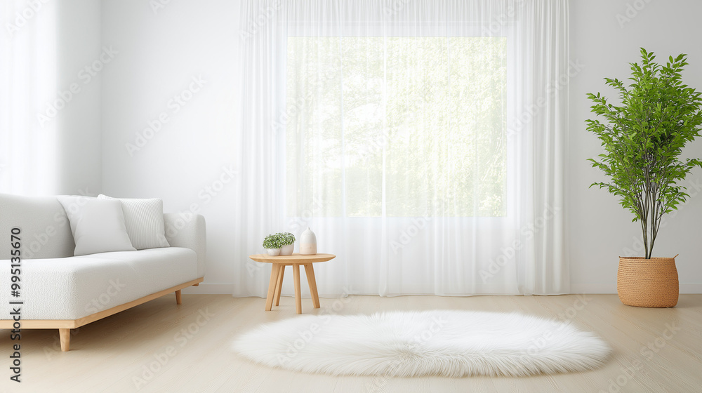 Fototapeta premium Tiny Modern Living Room