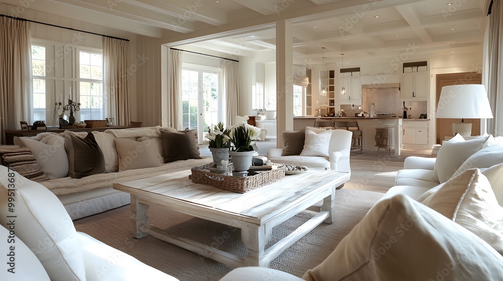 Top white wood table in living room background. Top white wood table in living room background.