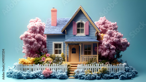 Charming Blue Cottage with ...