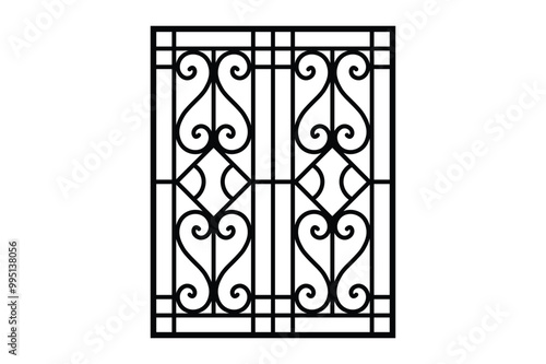 Window grill design vector