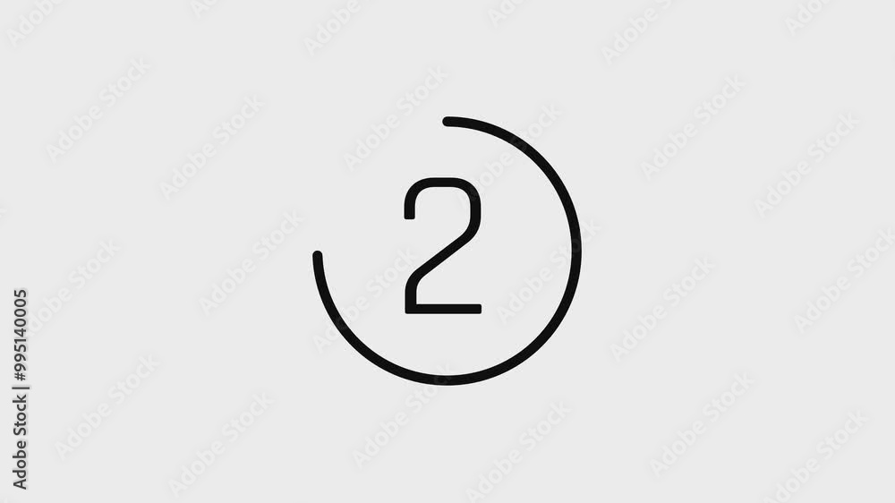 Simple countdown 5 second black circle on white background. Simple countdown 5 second black circle on white background.